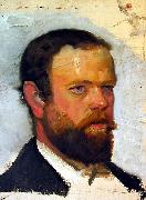 Michael Ancher An unfinished portrait of Adrian Stokes Spain oil painting artist